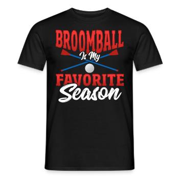 Broomball Is My Favorite Season Broomball Lover - Men's T-Shirt - black - Front - AI Model Male 178 light (178cm)