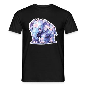 Éléphant Éléphant Éléphant Bébé Pachyderme - T-shirt homme - noir - Devant - AI Model Male 178 light (178cm)
