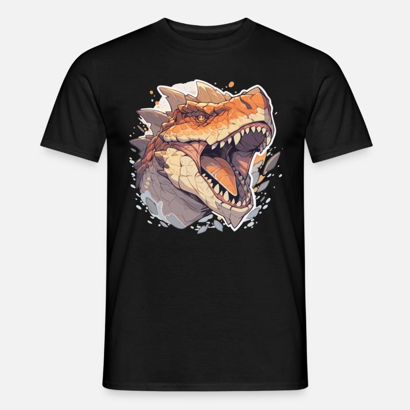 T-Rex Dinosaurier - Männer T-Shirt - Schwarz