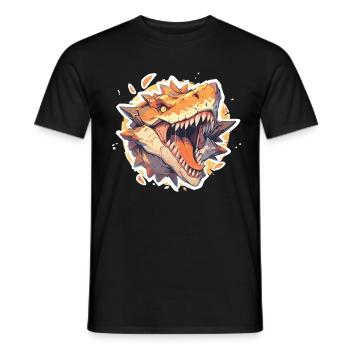 Dinosaure TRex - T-shirt homme - noir - Devant - AI Model Male 178 light (178cm)