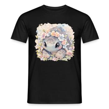 Tortue Lézard Tortue Bébés Tortues - T-shirt homme - noir - Devant - AI Model Male 178 light (178cm)