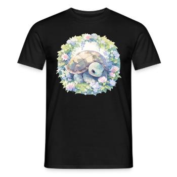 Tortue Lézard Tortue Bébés Tortues - T-shirt homme - noir - Devant - AI Model Male 178 light (178cm)