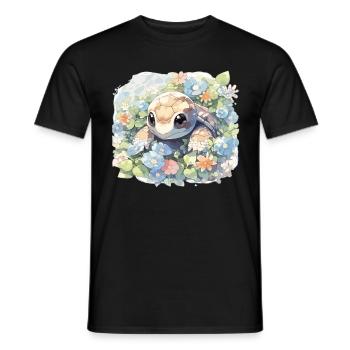 Tortue Lézard Tortue Bébés Tortues - T-shirt homme - noir - Devant - AI Model Male 178 light (178cm)