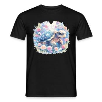 Tortue Lézard Tortue Bébés Tortues - T-shirt homme - noir - Devant - AI Model Male 178 light (178cm)