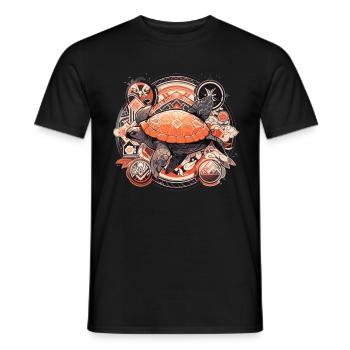 Tortue - T-shirt homme - noir - Devant - AI Model Male 178 light (178cm)