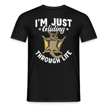 Le Sugar Glider glisse dans la vie Sugar Gliders - T-shirt homme - noir - Devant - AI Model Male 178 light (178cm)