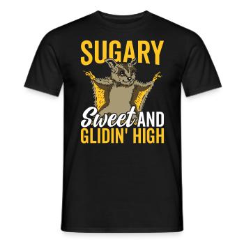 Glidin' High Sugar Glider Propriétaire de Sugar Gliders - T-shirt homme - noir - Devant - AI Model Male 178 light (178cm)