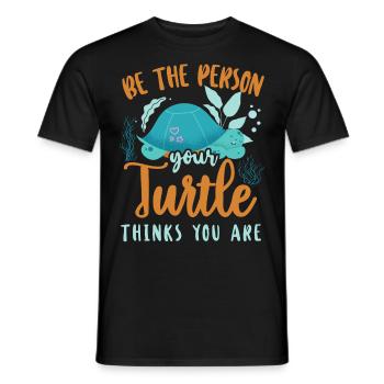 Sea Turtle Tortoise Be The Person - Männer T-Shirt - Schwarz - Vorne - AI Model Male 178 light (178cm)