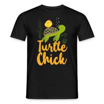 Sea Turtle Tortoise Chicken Turtle - Männer T-Shirt - Schwarz - Vorne - AI Model Male 178 light (178cm)