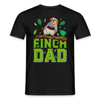 World's Best Finch Papa Finch Dad Bird Lover - Men's T-Shirt - black - Front - AI Model Male 178 light (178cm)