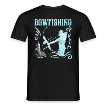 Bogenfischen Bowfishing Bogenjäger Fischjagd - Männer T-Shirt - Schwarz - Vorne - AI Model Male 178 light (178cm)