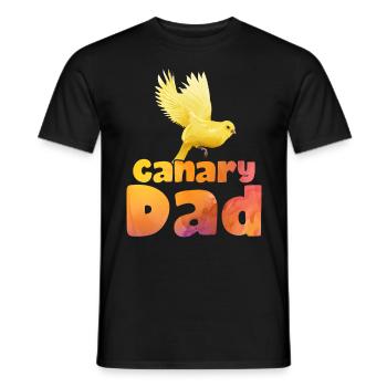 Daddy Canaries Bird lovers Dads - Men's T-Shirt - black - Front - AI Model Male 178 light (178cm)