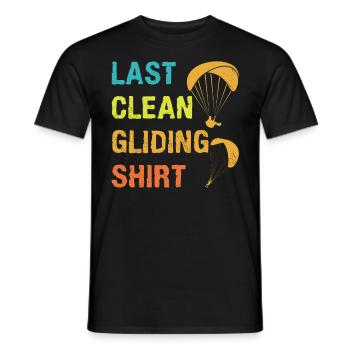 Gleitschirmflieger Last Clean Gliding Shirt - Männer T-Shirt - Schwarz - Vorne - AI Model Male 178 light (178cm)