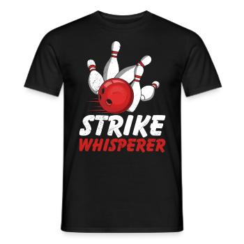 Strike Flüsterer Bowlingspieler Bowler - Männer T-Shirt - Schwarz - Vorne - AI Model Male 178 light (178cm)