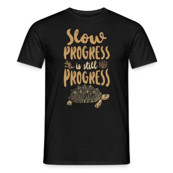 Sea Turtle Tortoise Slow Progress - Männer T-Shirt - Schwarz - Vorne - AI Model Male 178 light (178cm)