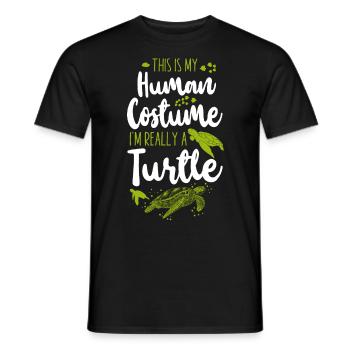 tortue de mer c’est mon - T-shirt homme - noir - Devant - AI Model Male 178 light (178cm)