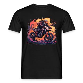 Motocross Motocross Moto Dirt Bike Dirt Bikes - T-shirt homme - noir - Devant - AI Model Male 178 light (178cm)