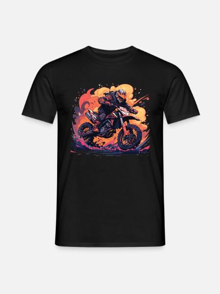 Motocross Motocross Motorrad Dirtbike Dirtbikes - Männer T-Shirt - Schwarz