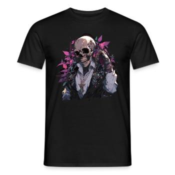Crâne Crâne Crânes Crâne Squelette - T-shirt homme - noir - Devant - AI Model Male 178 light (178cm)