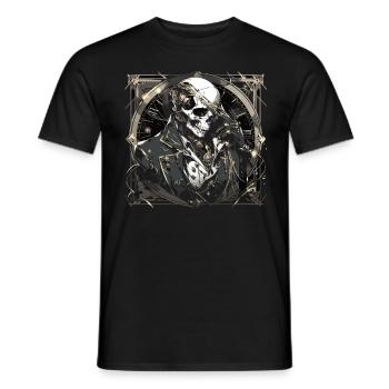 Crâne Crâne Crânes Crâne Squelette - T-shirt homme - noir - Devant - AI Model Male 178 light (178cm)