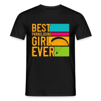 Meilleure fille de parapente Gleitschirmfliegen - T-shirt homme - noir - Devant - AI Model Male 178 light (178cm)