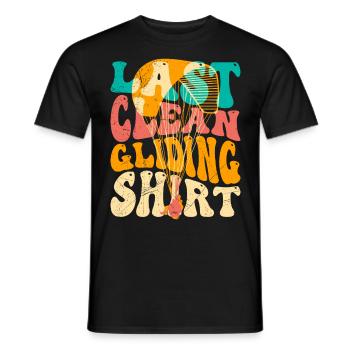 Gleitschirmfliegen Last Clean Gliding Shirt - Männer T-Shirt - Schwarz - Vorne - AI Model Male 178 light (178cm)