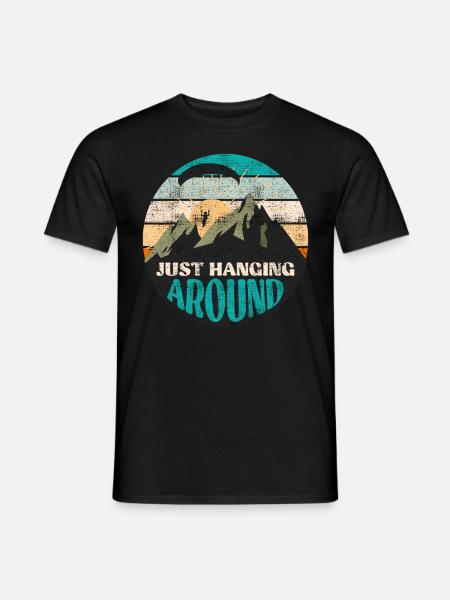 Parapente simplemente dando vueltas en parapente - Camiseta hombre - negro