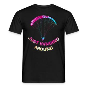 Paragliders I'm just hanging out here - Men's T-Shirt - black - Front - AI Model Male 178 light (178cm)