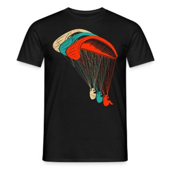 Paragliding Paraglider Shirt Paraglider - Men's T-Shirt - black - Front - AI Model Male 178 light (178cm)