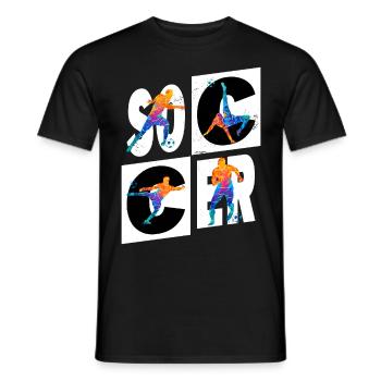 Fußball Fußballer Fußballspieler Sport Fan Verein - Männer T-Shirt - Schwarz - Vorne - AI Model Male 178 light (178cm)