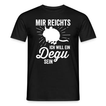 Will ein Degu sein Nagetier Stauchratte - Männer T-Shirt - Schwarz - Vorne - AI Model Male 178 light (178cm)