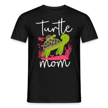 Sea Turtle Tortoise Mom Turtle Mom - Men's T-Shirt - black - Front - AI Model Male 178 light (178cm)