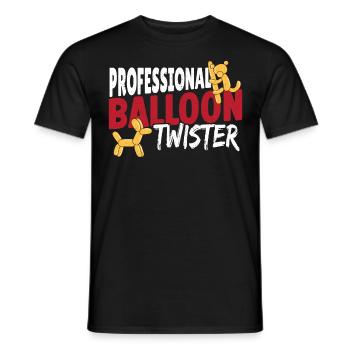 Professionnel Balloon Twister Balloon Twister - T-shirt homme - noir - Devant - AI Model Male 178 light (178cm)