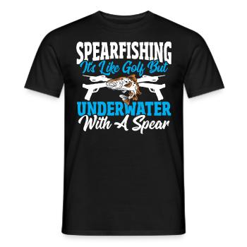 Speerfischen Es ist wie Golf, aber unter Wasser - Männer T-Shirt - Schwarz - Vorne - AI Model Male 178 light (178cm)