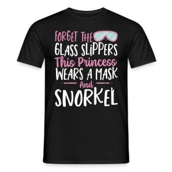 Oubliez les chaussons de verre Cette princesse - T-shirt homme - noir - Devant - AI Model Male 178 light (178cm)