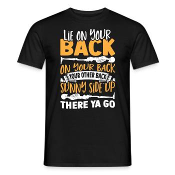 Allongé sur le dos, le soleil sur le visage - T-shirt homme - noir - Devant - AI Model Male 178 light (178cm)