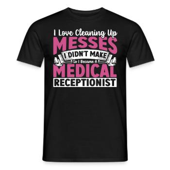 Ik hou van het opruimen van rommel die ik - Heren T-shirt - zwart - Voor - AI Model Male 178 light (178cm)
