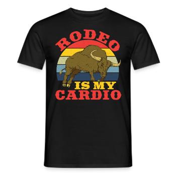 Le rodéo est mon cardio rodéo tauromachique - T-shirt homme - noir - Devant - AI Model Male 178 light (178cm)
