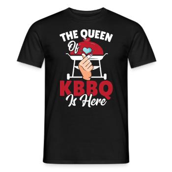 The Queen of KBBQ Is Here Korean BBQ Asian Cuisine - Men's T-Shirt - black - Front - AI Model Male 178 light (178cm)