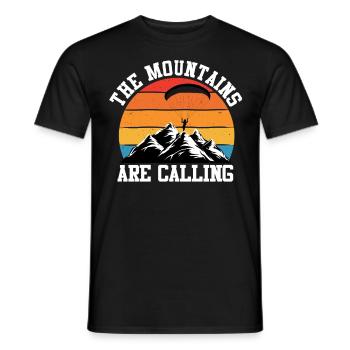 Parapente Les montagnes appellent - T-shirt homme - noir - Devant - AI Model Male 178 light (178cm)