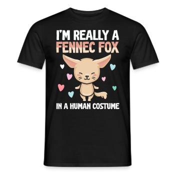 Je suis vraiment un propriétaire de Fennec Fox Fennec - T-shirt homme - noir - Devant - AI Model Male 178 light (178cm)
