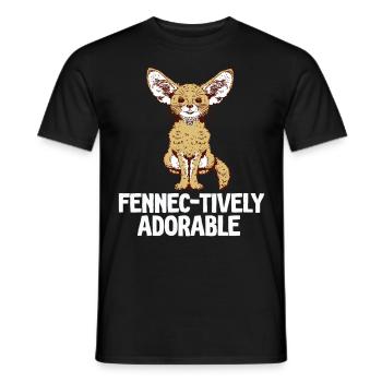 Fennec-tivement adorable Fennec Fox propriétaire Fennec - T-shirt homme - noir - Devant - AI Model Male 178 light (178cm)