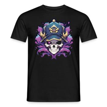 Crâne Crâne Crânes Crâne Squelette - T-shirt homme - noir - Devant - AI Model Male 178 light (178cm)