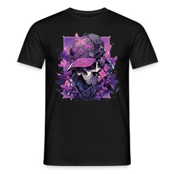 Crâne Crâne Crânes Crâne Squelette - T-shirt homme - noir - Devant - AI Model Male 178 light (178cm)