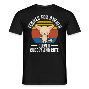 Fennek-fuchs-besitzer, Clevere, Kuschelige, - Männer T-Shirt - Schwarz - Vorne - AI Model Male 178 light (178cm)