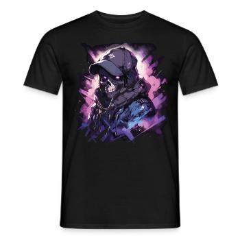 Crâne Crâne Crânes Crâne Squelette - T-shirt homme - noir - Devant - AI Model Male 178 light (178cm)