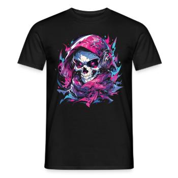 Crâne Crâne Crânes Crâne Squelette - T-shirt homme - noir - Devant - AI Model Male 178 light (178cm)