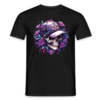 Crâne Crâne Crânes Crâne Squelette - T-shirt homme - noir - Devant - AI Model Male 178 light (178cm)
