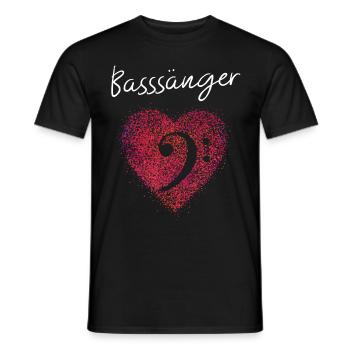 Bassschlüssel Chor Musik Bass Sänger Musikverein - Männer T-Shirt - Schwarz - Vorne - AI Model Male 178 light (178cm)