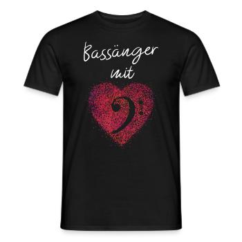 Bassschlüssel Chor Musik Bass Sänger Musiker - Männer T-Shirt - Schwarz - Vorne - AI Model Male 178 light (178cm)